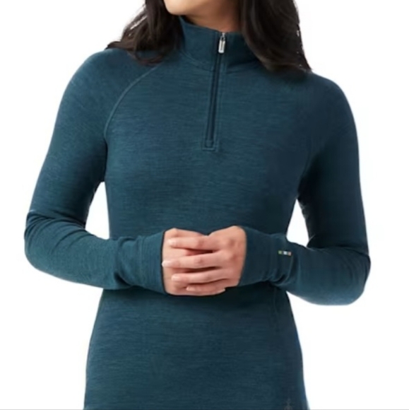 Smartwool Women's Classic Thermal Merino Base Layer 1/4 Zip - Picture 4 of 4